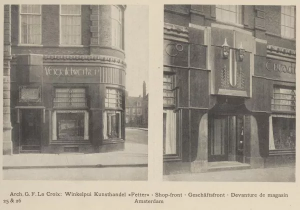 Afbeelding uit: circa 1924. Afbeeldingen uit Nieuw-Nederlandsche bouwkunst, J.G. Wattjes, Kosmos 1924.