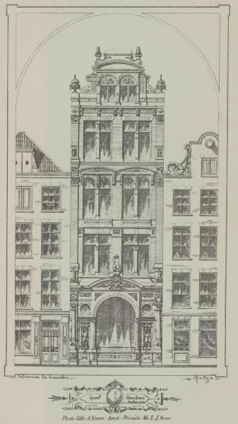 Afbeelding uit: circa 1880. Ontwerptekening van de architect.