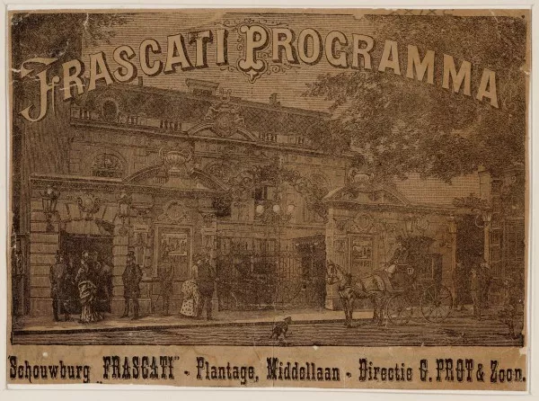 Afbeelding uit: Circa 1880. Programma van het theater Frascati.