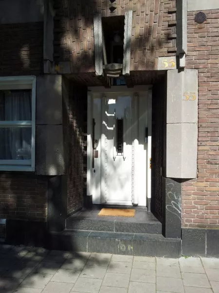 Afbeelding uit: mei 2014. Deur aan de Jacob Obrechtstraat.