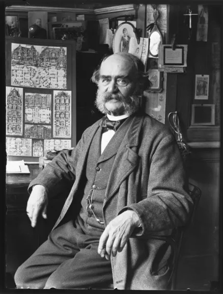 Afbeelding uit: 1898. Leliman in zijn atelier aan de Keizersgracht.
