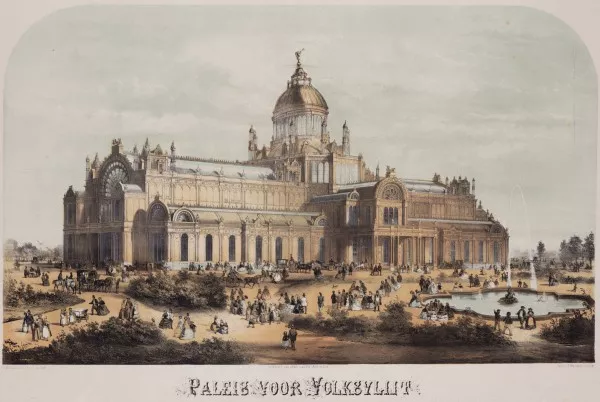 Afbeelding uit: 1864. Paleis voor Volksvlijt, Frederiksplein (afgebrand).