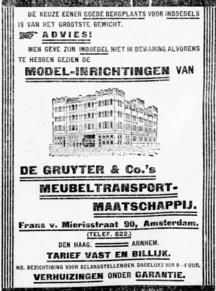 Afbeelding uit: februari 1907. Een advertentie in De Telegraaf.