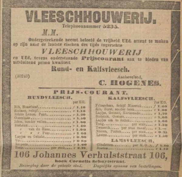 Afbeelding uit: oktober 1903. Advertentie in het Algemeen Handelsblad.