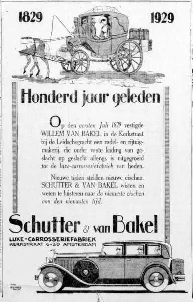 Afbeelding uit: 1929. Advertentie uit 1929, bij het honderdjarig bestaan.