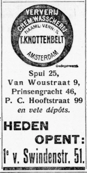 Afbeelding uit: 1910. Een advertentie van Knottenbelt in de Telegraaf.