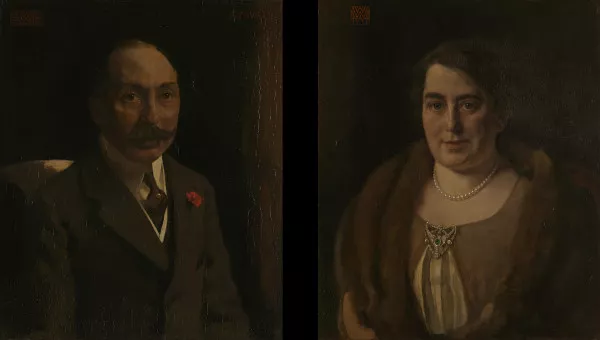 Afbeelding uit: 1912. De schilder Willem Witsen maakte in 1912 deze portretten van het echtpaar Van Wezel-Van Meekren.