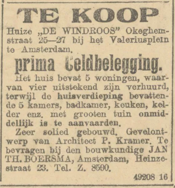 Afbeelding uit: september 1922. Advertentie in De Maasbode van 17 september 1922.