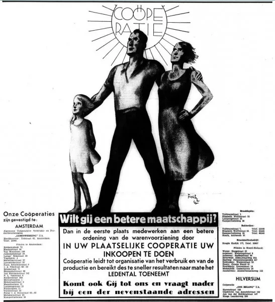 Afbeelding uit: november 1932. Advertentie in het socialistische dagblad Het Volk, 3 november 1932.