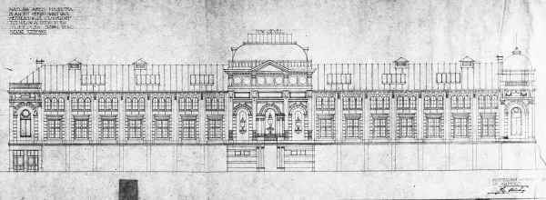 Afbeelding uit: 1919. In het ontwerp van Ouëndag kreeg het pand een extra verdieping.
Bron afbeelding: SAA, bestand 010056917555.