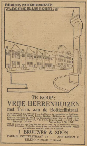 Afbeelding uit: maart 1929. Advertentie in het Algemeen Handelsblad.