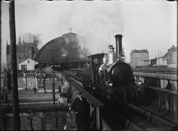 Afbeelding uit: november 1895. Het oorspronkelijke viaduct.