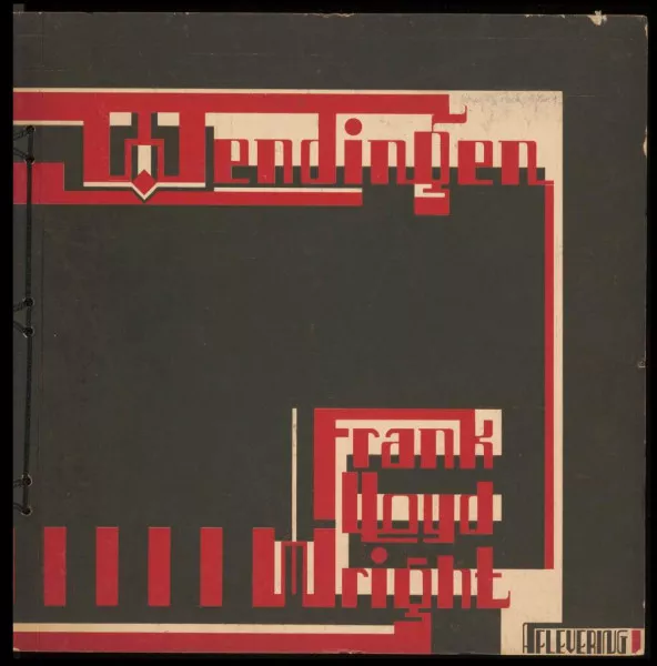 Afbeelding uit: september 1925. Door Wijdeveld ontworpen omslag van Wendingen. Het was het eerste nummer van een serie van zeven gewijd aan Frank Lloyd Wright.