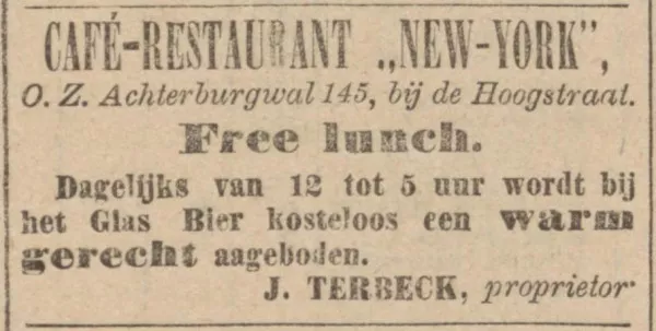 Afbeelding uit: november 1887. Advertentie in het Algemeen Handelsblad.