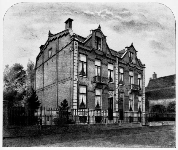 Afbeelding uit: 1879. De huizen van Leliman. Afbeelding uit Bouwkundige Bijdragen 25, 1879.