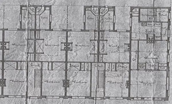 Afbeelding uit: 1874. Plattegronden van de derde verdieping.