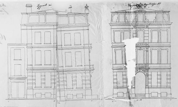 Afbeelding uit: juni 1872. Gevels aan Fokke Simonszstraat en Reguliersgracht.
Bron afbeelding: SAA, bestand 005220903486.