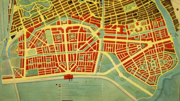 Afbeelding uit: 1917. Het plan-Zuid zoals in 1917 aangenomen door de gemeenteraad.