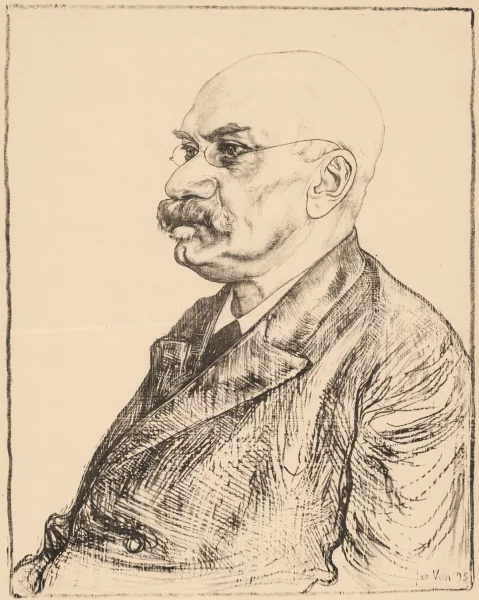Afbeelding uit: 1893. Jan Veth maakte in 1893 dit portret van prof. H. Hertz voor de reeks "Bekende tijdgenooten, naar het leven getekend" van het weekblad De Amsterdammer.