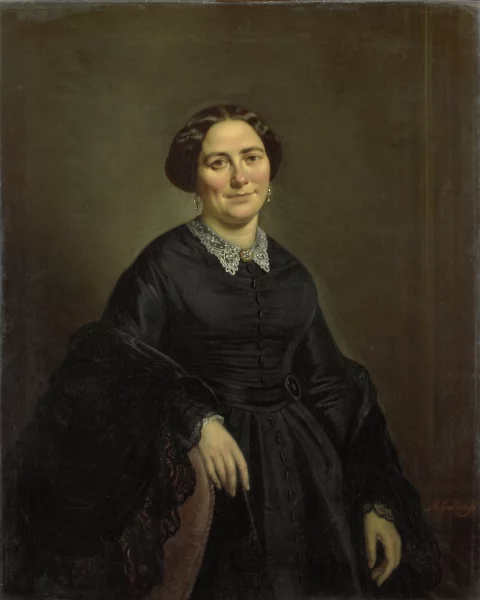 Afbeelding uit: 1850-1870. Moritz Calisch portretteerde ook Johanna Christina Beelenkamp (1820-90), de echtgenote van Outshoorn. Collectie Rijksmuseum Amsterdam.