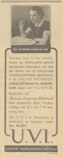 Afbeelding uit: maart 1940. Advertentie in het Algemeen Handelsblad van 5 maart 1940.