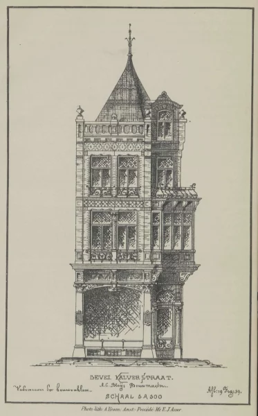 Afbeelding uit: 1886. Het ontwerp van Bleijs dat te duur uitviel.