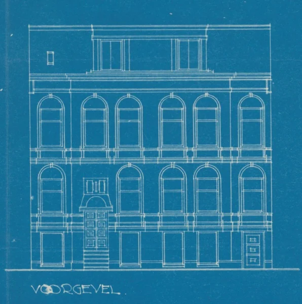 Afbeelding uit: 1921. De voorgevel volgens het ontwerp van Elte.