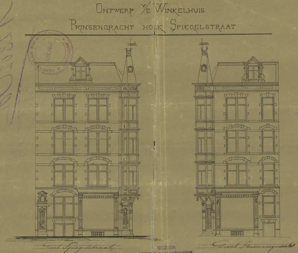 Afbeelding uit: 1892. Het ontwerp van de gevels.