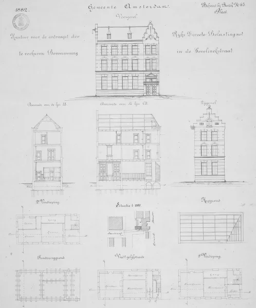 Afbeelding uit: 1882. De bouwtekening van het belastingkantoor.