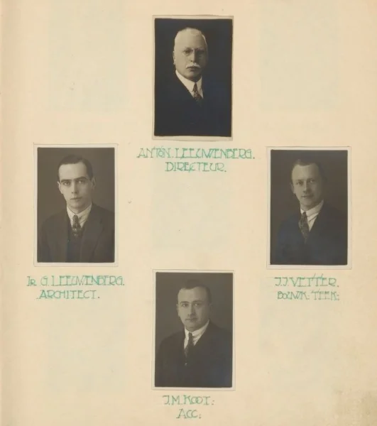Afbeelding uit: 1928. Een blad uit een fotoalbum dat samengesteld werd t.g.v. de ingebruikname van nummers 7 en 9, in 1928.