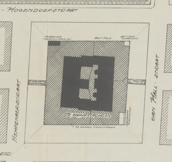 Afbeelding uit: 1913. Situatie van de scholen.