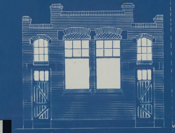 Afbeelding uit: 1900. Het ontwerp van de oorspronkelijke voorgevel.