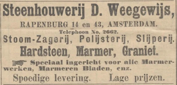 Afbeelding uit: januari 1902. Advertentie van Weegewijs in De Standaard van 1 januari 1902.