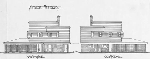 Afbeelding uit: 1926. West- en oostgevels.