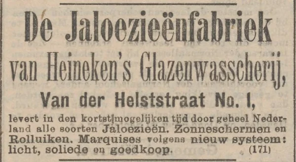 Afbeelding uit: juli 1900. Advertentie in Het Nieuws van den Dag van 16 juli 1900.
