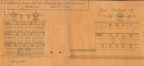 Afbeelding uit: 1888. Het ontwerp van de gevels.