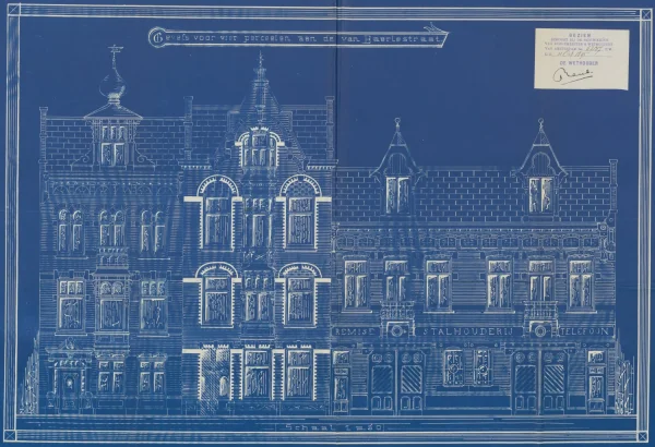 Afbeelding uit: 1895. De voorgevels van 60-66 (v.r.n.l.).