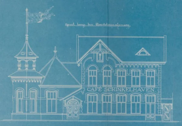Afbeelding uit: oktober 1897. Ontwerp aanzicht Amstelveenseweg.