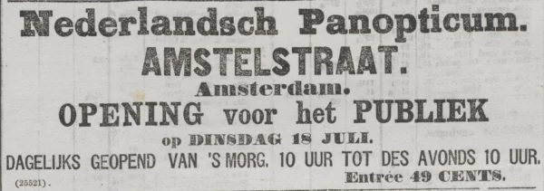 Afbeelding uit: juli 1882. Advertentie in het Algemeen Handelsblad van 15 juli 1882.