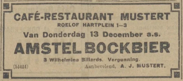 Afbeelding uit: december 1923. Advertentie in het Algemeen Handelsblad.