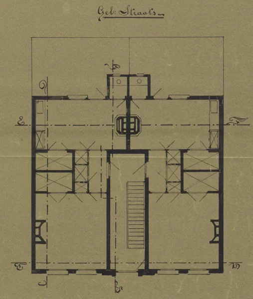 Afbeelding uit: 1896. Plattegond van de begane grond.