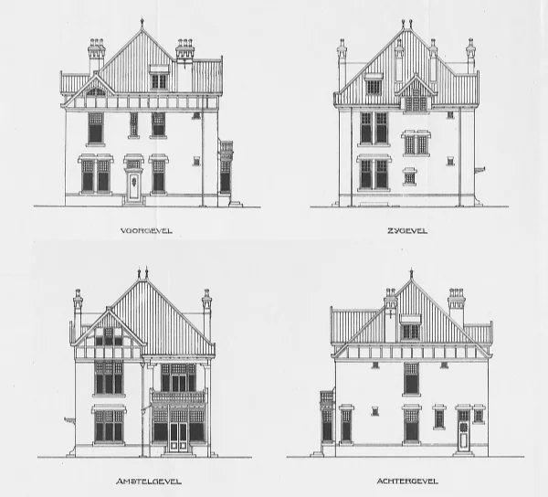Afbeelding uit: 1910. Geveltekeningen.