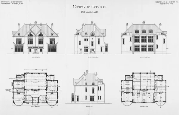 Afbeelding uit: 1911. Gevels en plattegronden.