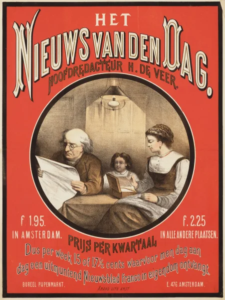 Afbeelding uit: circa 1880. Reclamemateriaal voor Het Nieuws van den Dag. Collectie Allard Pierson.