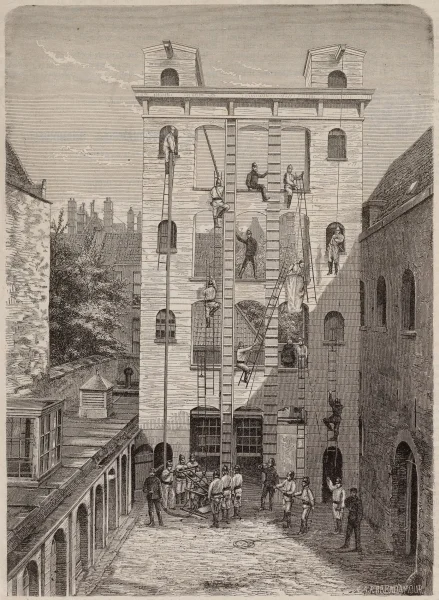 Afbeelding uit: 1875. Het houten klimhuis. Houtgravure gemaakt door R. Brend'amour naar een foto van D. Niekerk; gepubliceerd in Eigen Haard jrg. 1 nr 3, 1875.