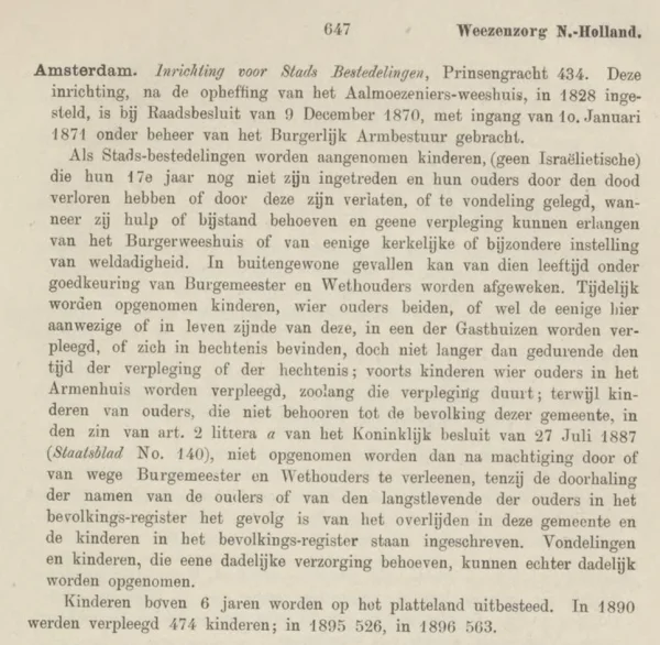 Afbeelding uit: 1899. Fragment uit de Gids der Nederlandsche weldadigheid over de werking van de inrichting in 1899.