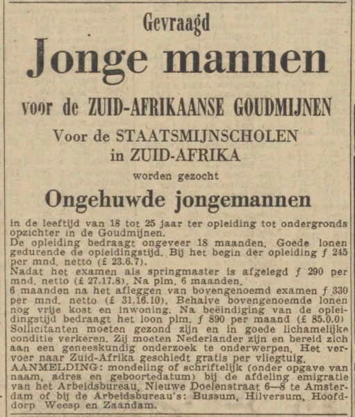 Afbeelding uit: juli 1953. Advertentie in Het Parool van 21 juli 1953.