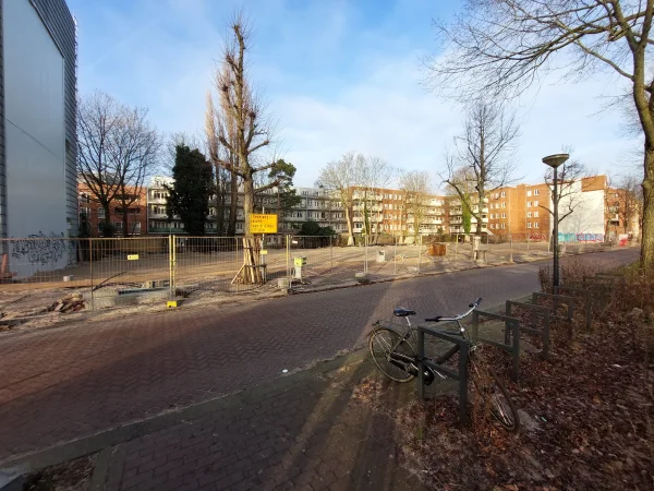 Afbeelding uit: december 2025. Na de sloop van Valentijnkade 4-18.