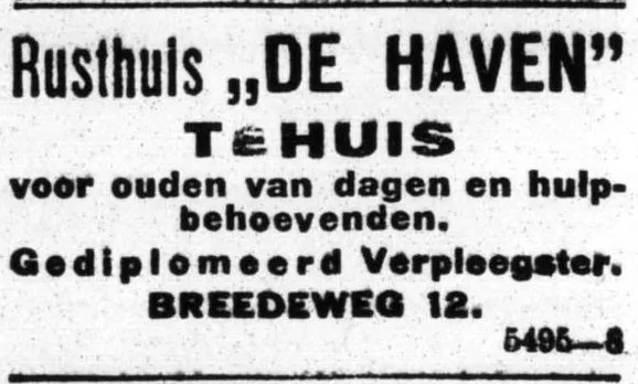Afbeelding uit: november 1929. Advertentie in Het Volk van 9 november 1929.
