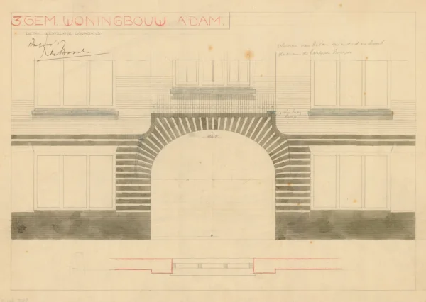Afbeelding uit: 1918. "Detail westelijke doorgang"